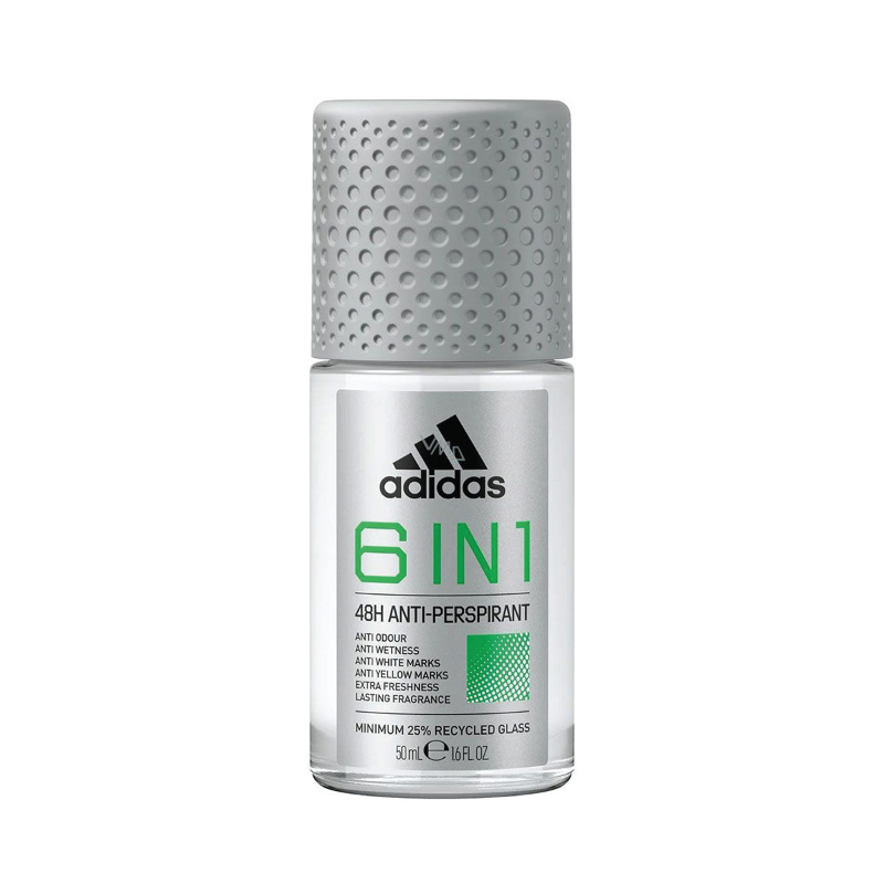 Adidas 6 In 1 Anti-Perspirant Roll On Deodorant 50ml